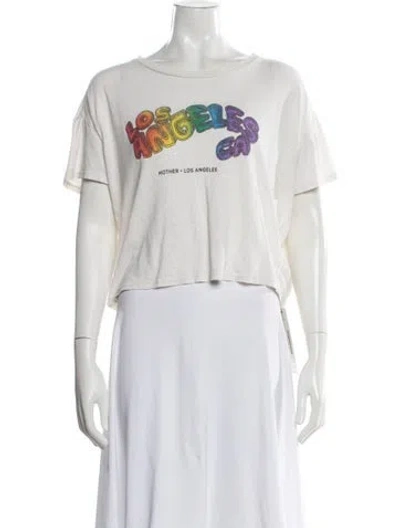 Pre-owned Mother Silk Graphic Print T-shirt In Neutral