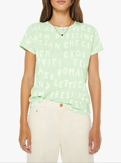 Mother Sinful Short Sleeve Tee In Caesar Salad In Green
