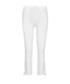 Mother The Weekender Fray Jeans In White In White