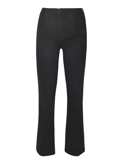 Mother Skinny Fit Buttoned Jeans In Black