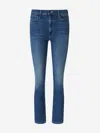Mother Low-rise Skinny Jeans In Denim Dark Blue