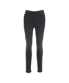 Mother Skinny Jeans With Sleek Silhouette And Subtle Fade In Blue
