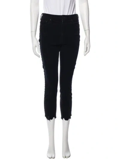 Pre-owned Mother Skinny Leg Pants In Black