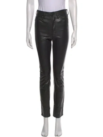 Pre-owned Mother Skinny Leg Pants In Black