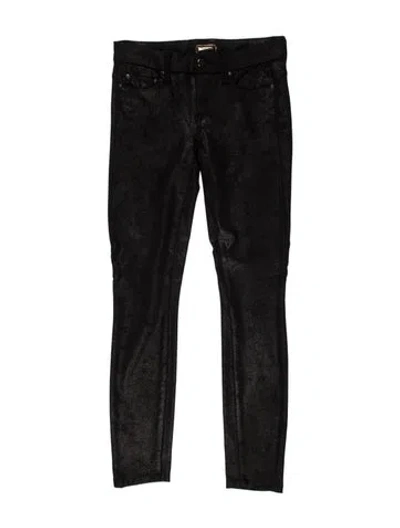 Pre-owned Mother Skinny Leg Pants In Black