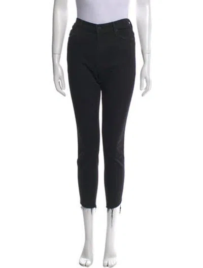 Pre-owned Mother Skinny Leg Pants In Black