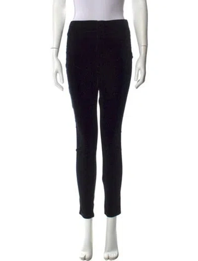 Pre-owned Mother Skinny Leg Pants In Black
