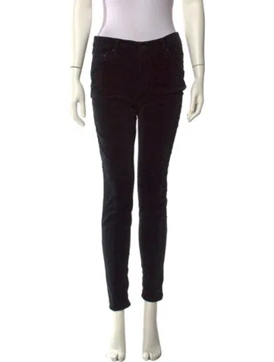 Pre-owned Mother Skinny Leg Pants In Black