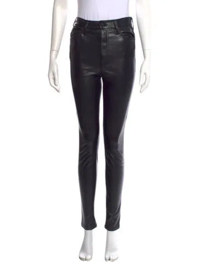 Pre-owned Mother Skinny Leg Pants In Black