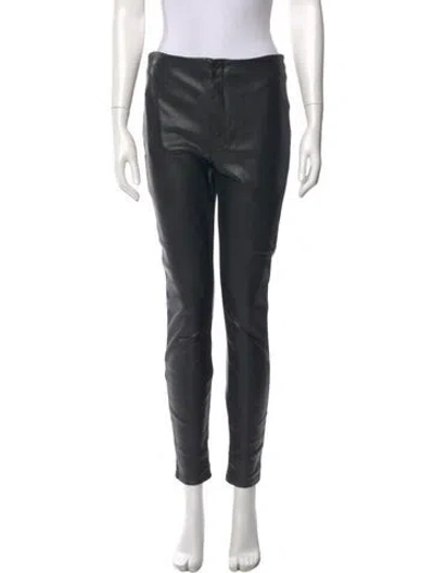 Pre-owned Mother Skinny Leg Pants In Black