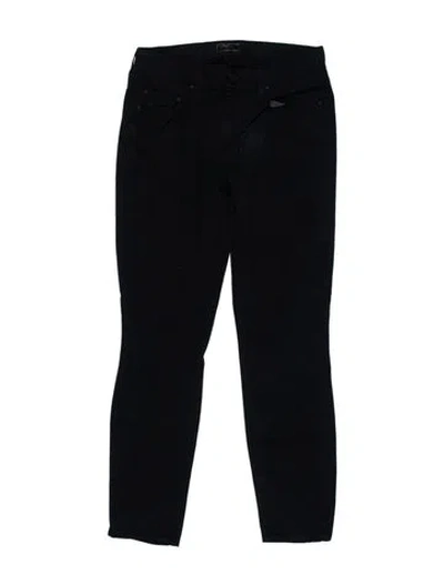 Pre-owned Mother Skinny Leg Pants In Black