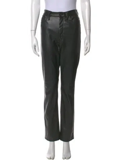Pre-owned Mother Skinny Leg Pants In Black