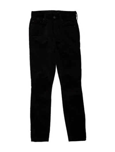 Pre-owned Mother Skinny Leg Pants In Black