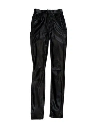 Pre-owned Mother Skinny Leg Pants In Black