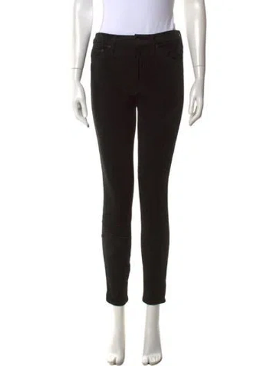Pre-owned Mother Skinny Leg Pants In Black