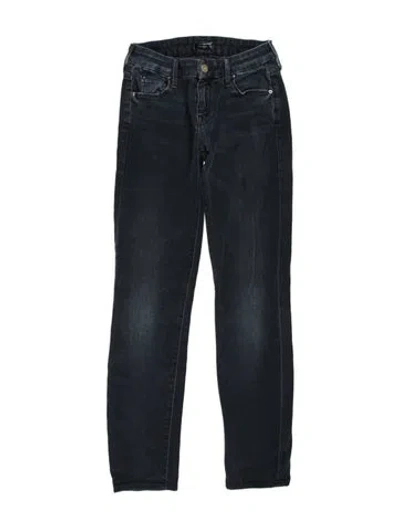 Pre-owned Mother Skinny Leg Pants In Black