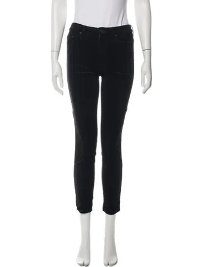 Pre-owned Mother Skinny Leg Pants In Black