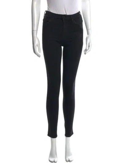 Pre-owned Mother Skinny Leg Pants In Blue