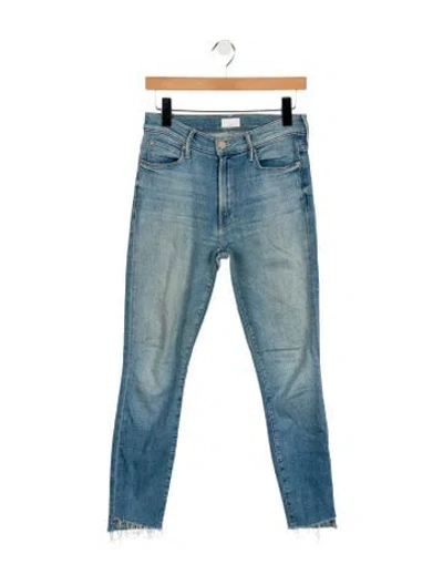 Pre-owned Mother Skinny Leg Pants In Blue