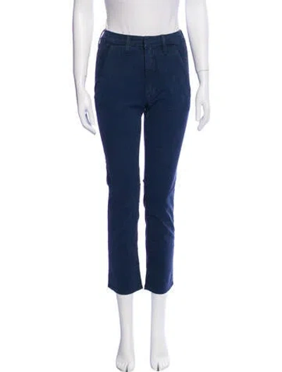 Pre-owned Mother Skinny Leg Pants In Blue