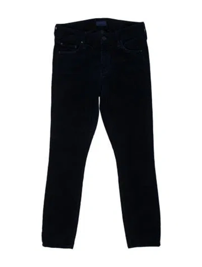 Pre-owned Mother Skinny Leg Pants In Blue