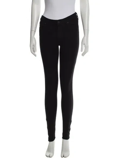 Pre-owned Mother Skinny Leg Pants In Blue