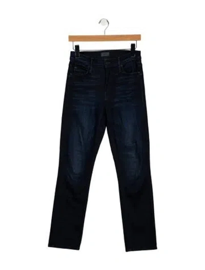 Pre-owned Mother Skinny Leg Pants In Blue