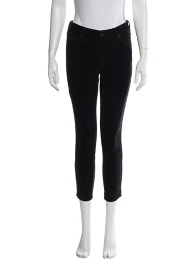 Pre-owned Mother Skinny Leg Pants In Blue