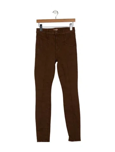 Pre-owned Mother Skinny Leg Pants In Brown