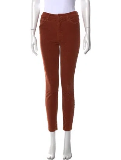 Pre-owned Mother Skinny Leg Pants In Brown
