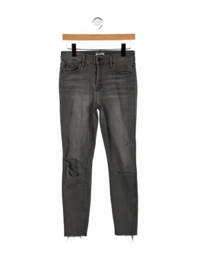 Pre-owned Mother Skinny Leg Pants In Gray