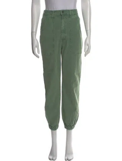 Pre-owned Mother Skinny Leg Pants In Green