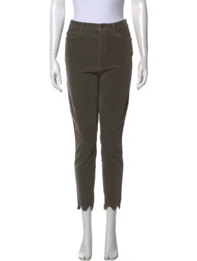 Pre-owned Mother Skinny Leg Pants In Green