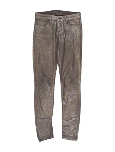 Pre-owned Mother Skinny Leg Pants In Multi