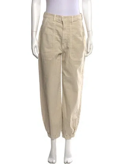 Pre-owned Mother Skinny Leg Pants In Neutral