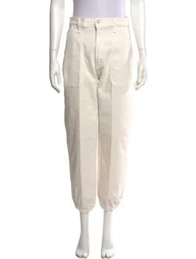 Pre-owned Mother Skinny Leg Pants In Neutral