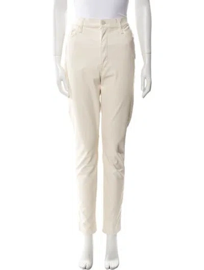 Pre-owned Mother Skinny Leg Pants In Neutral