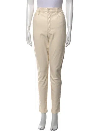 Pre-owned Mother Skinny Leg Pants In Neutral