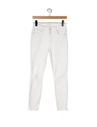 Pre-owned Mother Skinny Leg Pants In Neutral