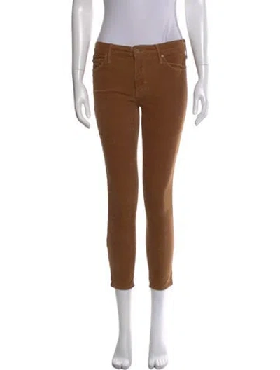 Pre-owned Mother Skinny Leg Pants In Neutral