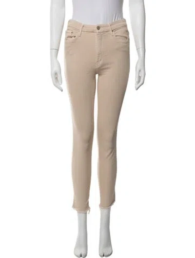 Pre-owned Mother Skinny Leg Pants In Neutrals