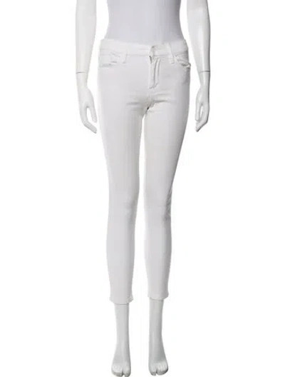 Pre-owned Mother Skinny Leg Pants In Neutrals
