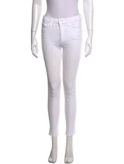 Pre-owned Mother Skinny Leg Pants In Neutrals