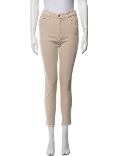 Pre-owned Mother Skinny Leg Pants In Neutrals