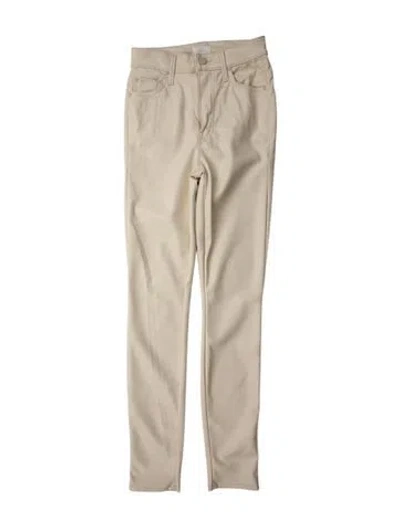 Pre-owned Mother Skinny Leg Pants In White