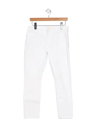 Pre-owned Mother Skinny Leg Pants In White
