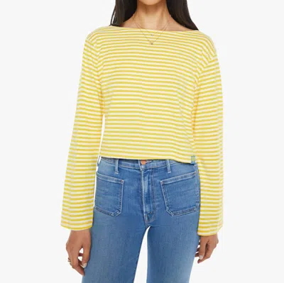 Mother Skipper Bell Tee In School Daze Nat And Freesia In Yellow