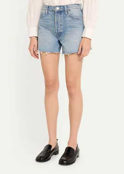 Mother Skipper Short N Long Fray Shorts In Leap At The Chance