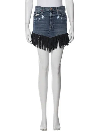 Pre-owned Mother Skirt In Blue