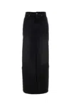 Mother Gonna The Fun Dip Slice In Denim Nero  Donna In Black